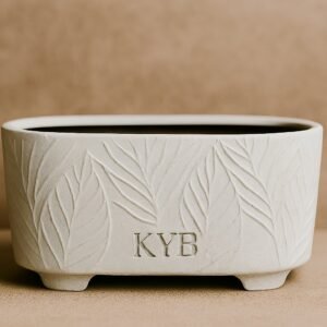 Maceta texturizada blanco